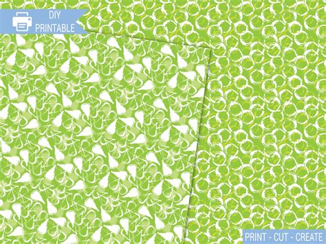 Lime Green Printable Scrapbook Paper Download Fruit Pattern - Etsy