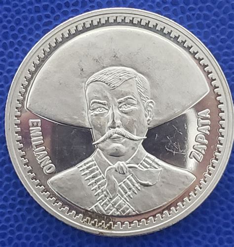 Moneda 5 Onzas De Plata Proof Emiliano Zapata Envío Gratis