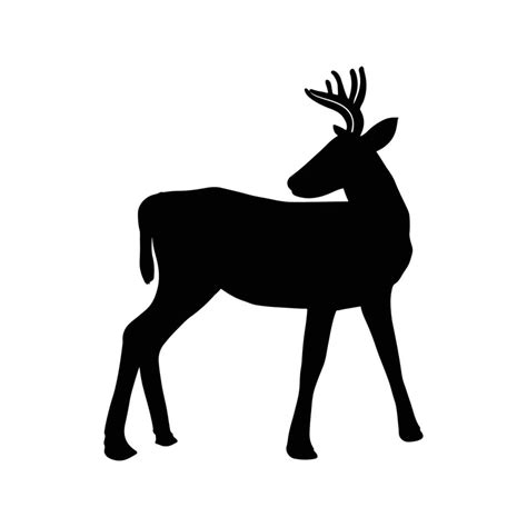 Deer Silhouette Vector Illustration Black Deer Logo Deer Animal