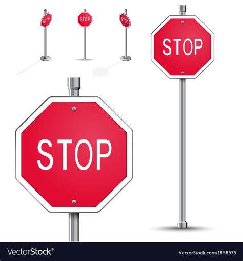 Stop road sign Royalty Free Vector Image - VectorStock