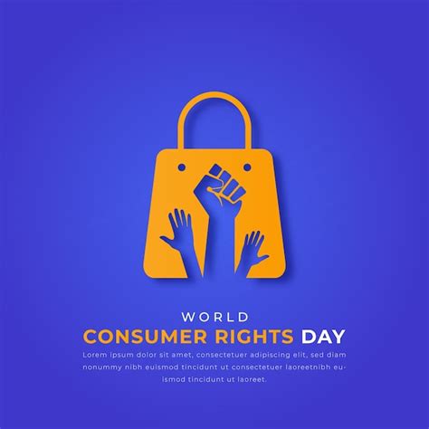 Premium Vector World Consumer Rights Day Paper Cut Style Vector