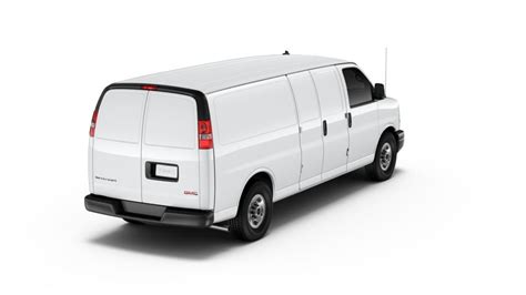 New 2017 Summit White Gmc Savana Cargo Van 3500 Extended Wheelbase Rear