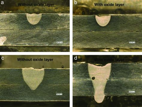 The Effect Of Oxide Layer Presence At The Faying Surface On Laser