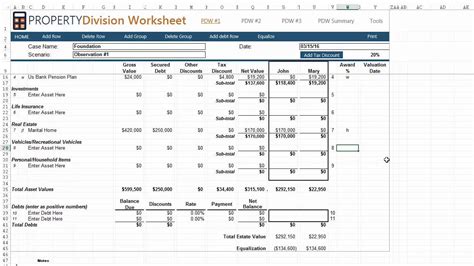 32 Divorce Division Of Assets Worksheet Worksheet Project List