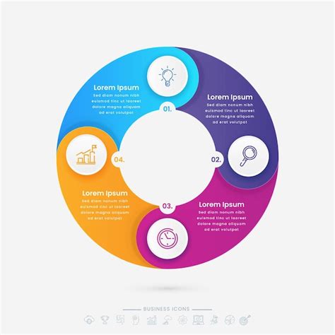 El Diagrama Infogr Fico Circular Con Iconos De Negocios Y Opciones Se