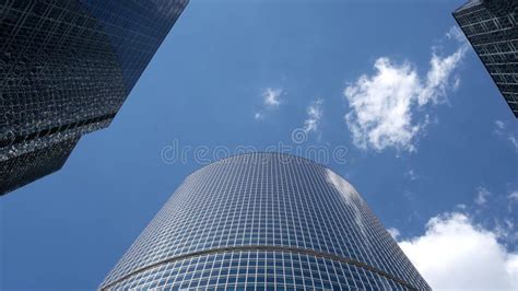 Corporate Buildings And Timelapse Clouds Stock Footage Video Of