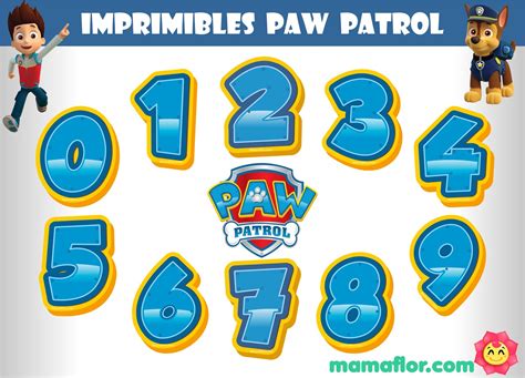 N Meros Paw Patrol Imprimibles De Patrulla Canina Mamaflor