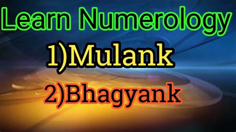 Learn Numerologymulank Bhagyank Youtube