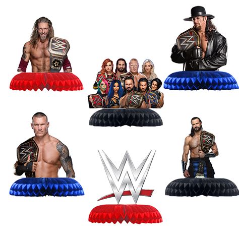 Buy 6Pcs WWE Wrestling Birthday Party Supplies WWE Table Decorations