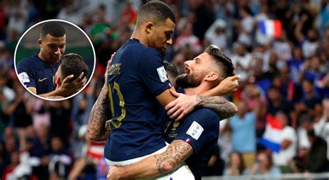 Francia vs Polonia video viral Mbappé y Giroud festejan gol con abrazo