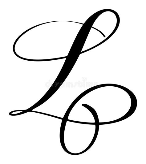 vector calligraphy hand drawn letter  icon logo script brush