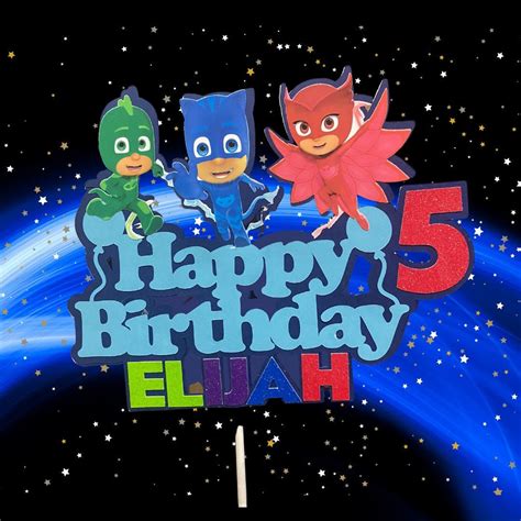 Pj Mask Cake Topper Etsy