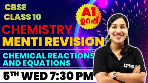 Class 10 CBSE Chemistry Chemical Reactions And Equations Menti