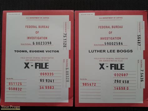 The X Files X-Files Case Folders replica TV series prop