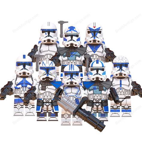 8pcs Star Wars 501st Legion Captain Rex Jesse Hardcase Echo Fives Mini