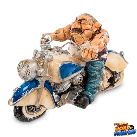 The Comical World Of Warren Stratford Rv Biker Figurine Original