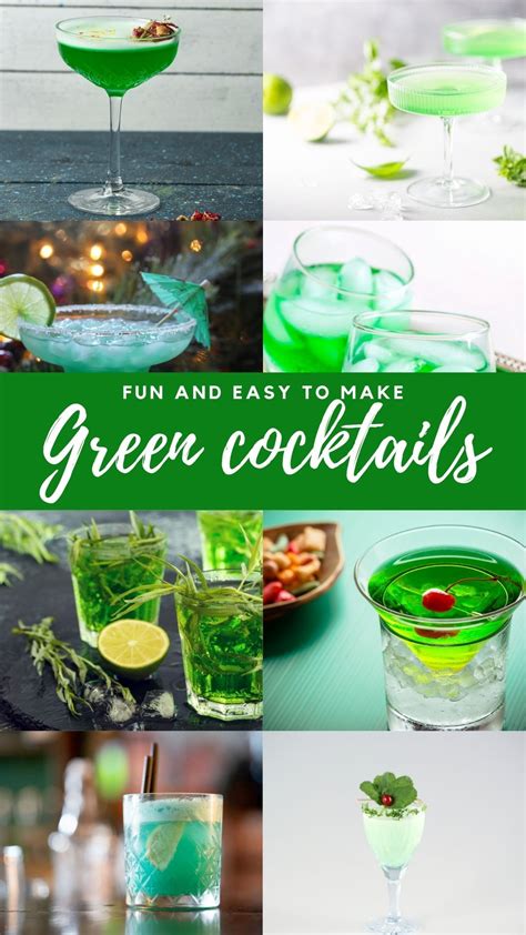 37 Easy Green Cocktails For St Patrick S Day Green Cocktails Green