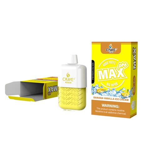 Crave Max Pro Banana Vanilla Ice Cream Crave Disposable