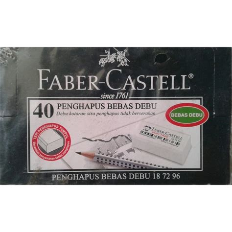 Jual 1 Pak Penghapus Eraser Faber Castell Kecil Putih Isi 40 Pcs