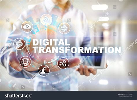 Digital Transformation Concept Digitization Business Processes Foto