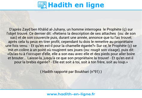 Sur La Col Re Manifest E Lors De L Exhortation Hadith En Ligne