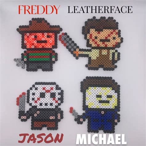 Horror Movie Characters Perler Bead Art Bead Sprites Etsy