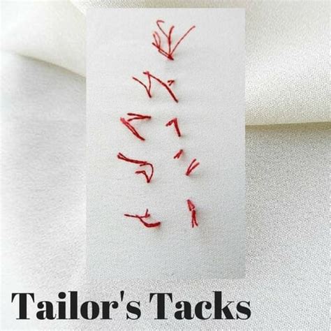 tacking stitches  marking sewguide