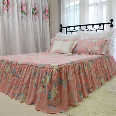 Hot Pastoral Flower Print Bed Covers Bedspread Home Textile Bed Cover