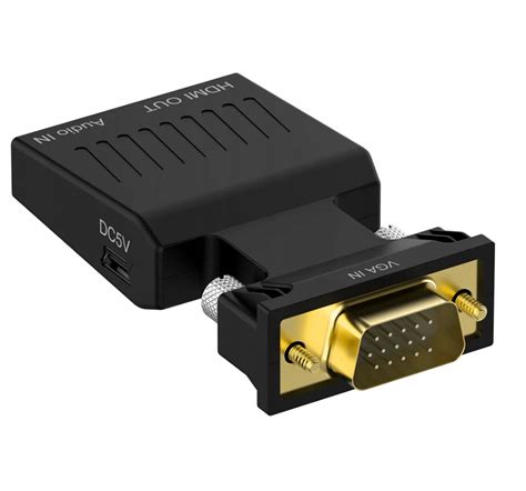 PRZEJŚCIÓWKA VGA NA HDMI KONWERTER ADAPTER D SUB DO FULL HD DŹWIĘK