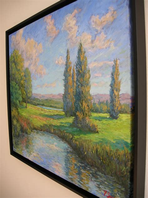 Original Impressionist Oil Painting, Landscape, Sunny Day, Lake ...