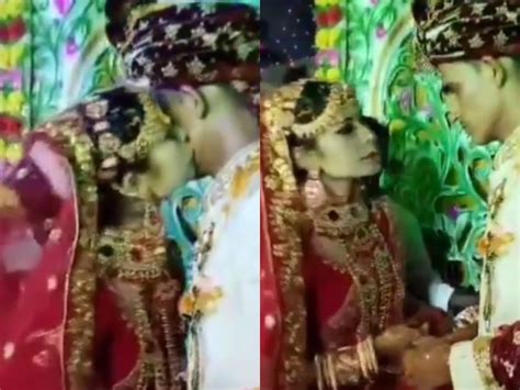 Bride Groom Video दुल्हन ने सरेआम कर दिया दुल्हे को किस देखें कैसे