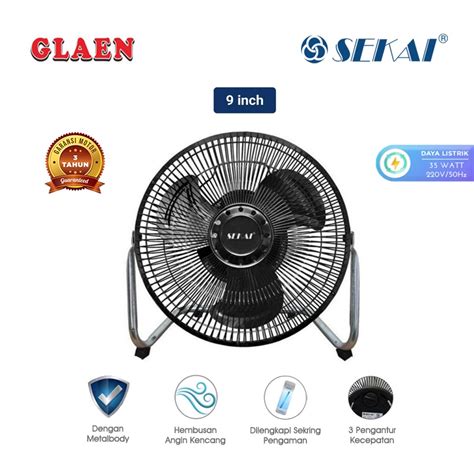 Jual Desk Fan Sekai Inch Hfn Kipas Angin Meja Portable Besi