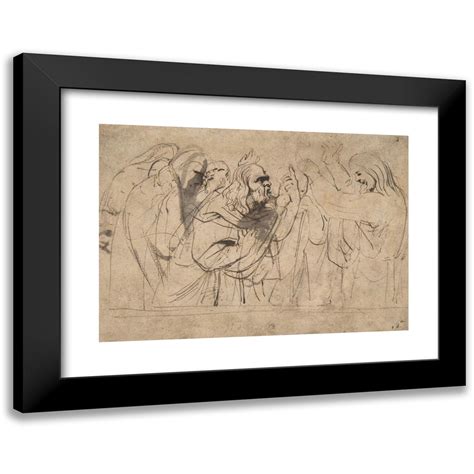 Anthony Van Dyck X Black Modern Framed Museum Art Print Titled