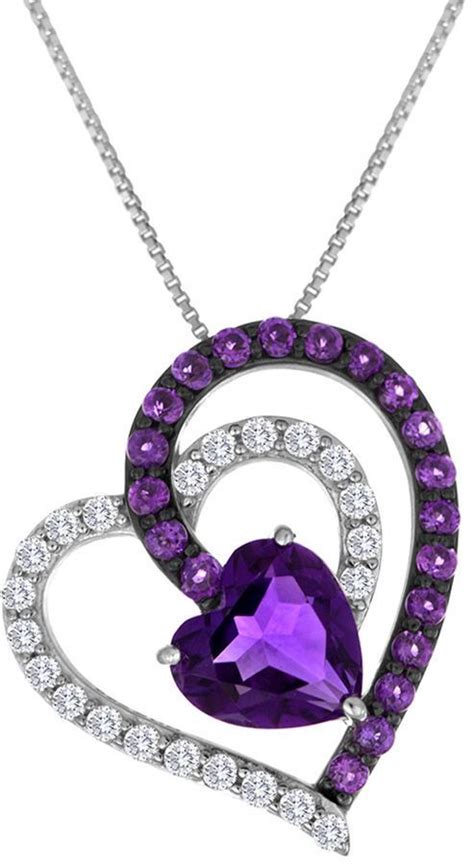 JCPenney FINE JEWELRY Lab Created Amethyst White Sapphire