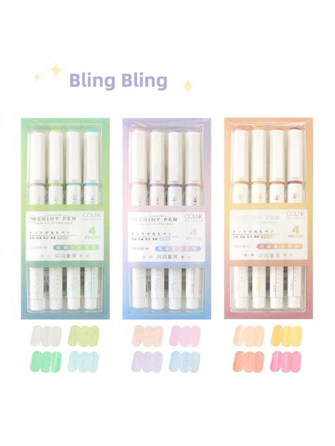 Glittering Milky Way Fluorescent Pen For Students, Colored Highlighter