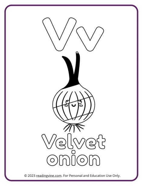 Letter V Coloring Pages