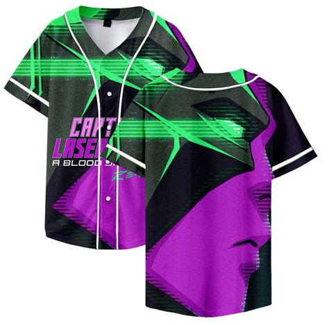 Captain Laserhawk Merch Jersey Harajuku Thin Button Baseball Uniform