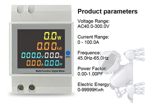 Medidor Contador Voltaje Corriente Factor Energ A A Robot Tienda