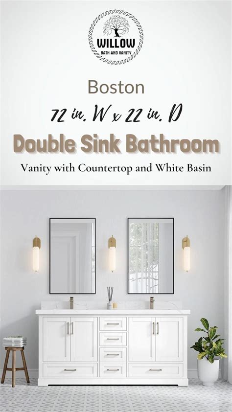 Boston In W X In D Double Sink Bathroom Vanity With Countertop