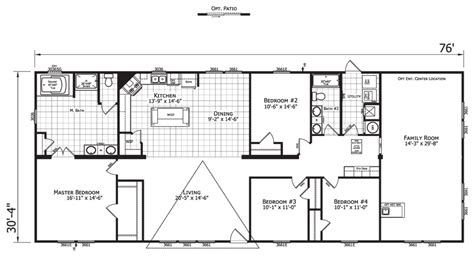 Triple Wide Floor Plans Mobile Homes On Main Off