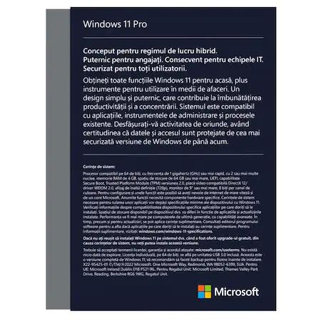 Microsoft Windows Pro Bit Engleza Retail Fpp Usb Flash