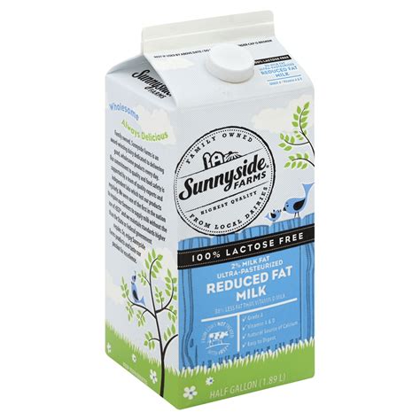 Sunnyside Farms Milk, Reduced Fat, 100% Lactose Free, 2% Milk Fat-Main