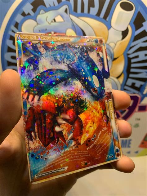 Kyogre Groudon Pokemon Legend Star Holo Card Etsy