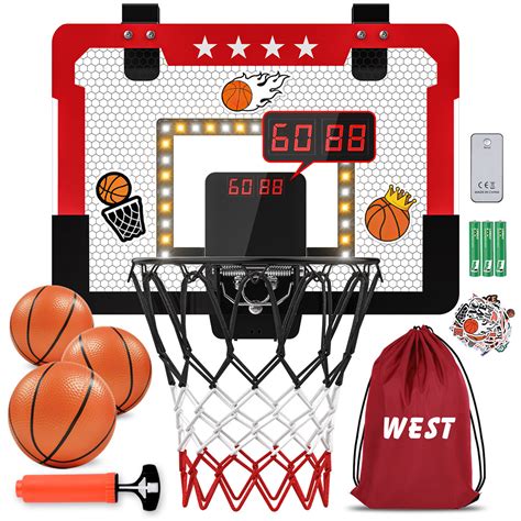 Growsly Indoor Basketball Hoop for Kids, Mini Basketball Hoop with ...