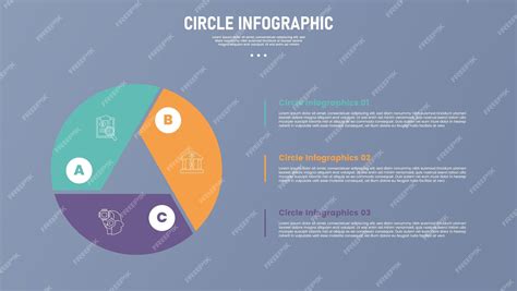 Premium Vector 3 Point Circle Infographic Stage Or Step Template With