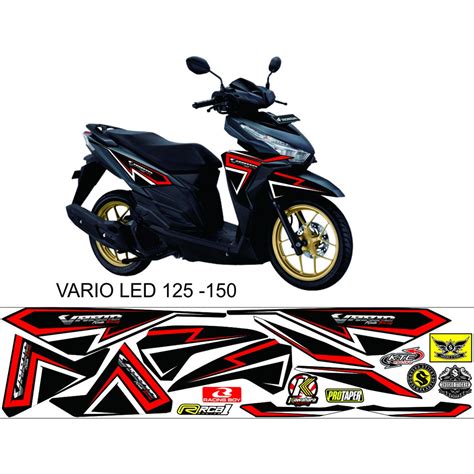 Jual Stiker Cod Variasi Motor Striping Custom Honda Vario Led 150 125 Sticker Variasi Striping