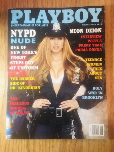 1994 Playboy Magazine August NYPD Nude One Of New York S Finest