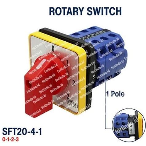 Jual Rotary Switch SFT20 4 1 SA16 0 1 2 3 1P MERK FORT Selector Saklar