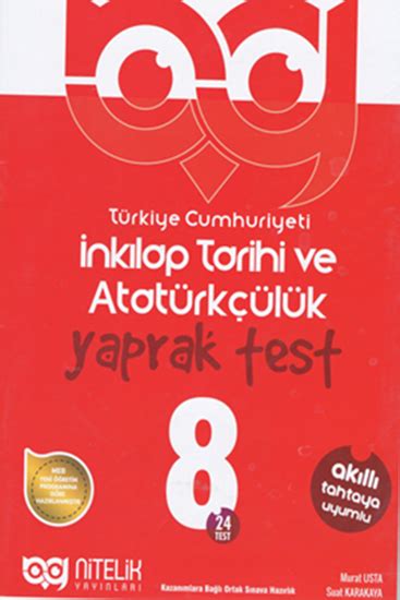 Nitelik Yayınları 8 SINIF T C İNKILAP TARİHİ VE ATATÜRKÇÜLÜK YAPRAK