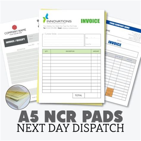 Personalised A Duplicate Invoice Book Order Book Ncr Pad Receipt